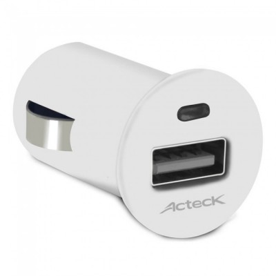 Cargador ACTECK Teck To Go CD-001 - Auto, Encendedor de cigarrillos, Color blanco, 5 V