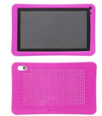 Funda ACTECK FP-150-9 - 9 pulgadas, Protectora, Rosa, Silicona, Universal