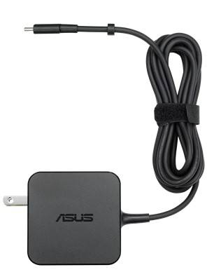 Adaptador USB tipo C ASUS AC65-00 de 65 W - 90XB04EN-MPW0S0, AC65-00(A19-065N3A)/US, Entrada AC100-240V, Salida 5 V/3A, 9 V/3A, 15 V/3A, 20 V/3, 25 A.