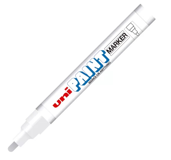 Marcador  UNI PAINT PX20BL - Color blanco, venta individual.