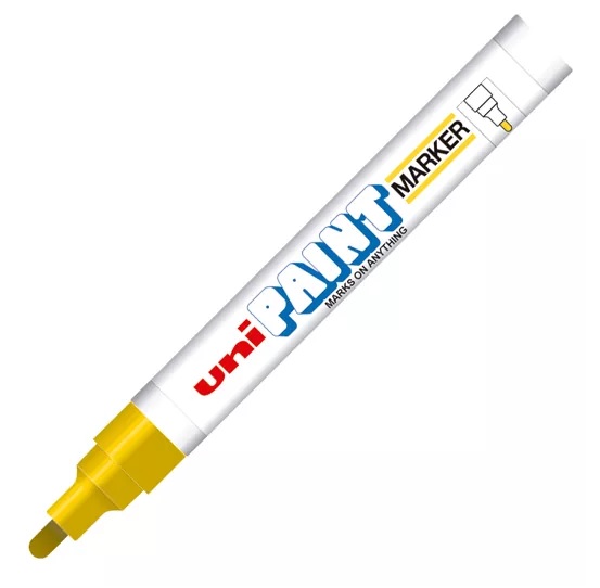 Marcador  UNI PAINT PX20AM - Amarillo, venta individual.