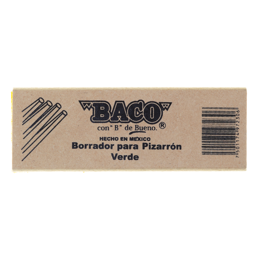 Borrador Baco de Madera GS022/72306 para pizzaron de color blanco y verde -