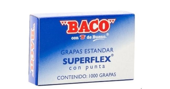 Grapas Estándar G-1000 SUPERFLEX BACO 11015 BACO Caja con 1000 -