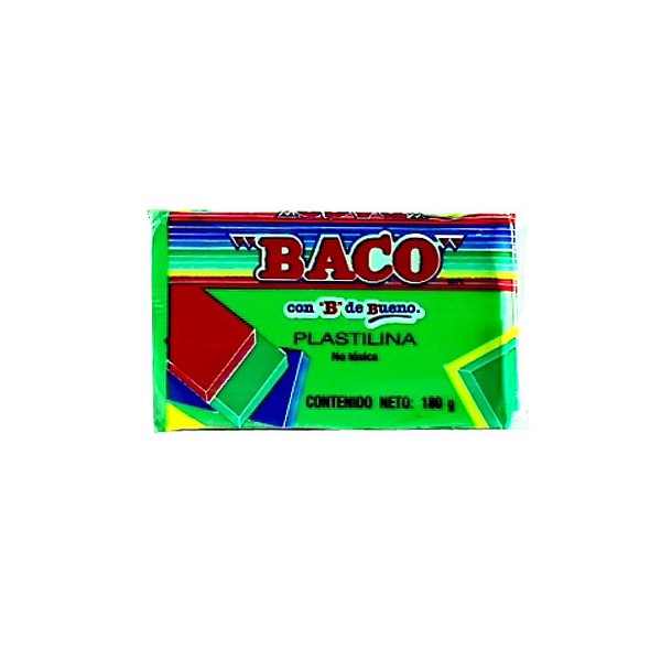 Plastilina Baco Maqueta 180 gramos color Verde Calro no. 55 PL007 -