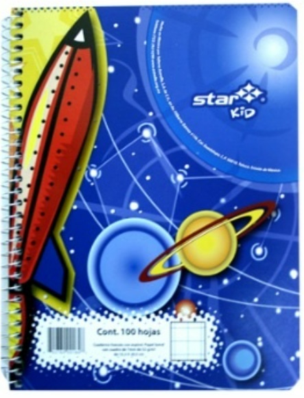 Cuaderno Estrella f/f 7 mm 100 Hojas a Cuadro -