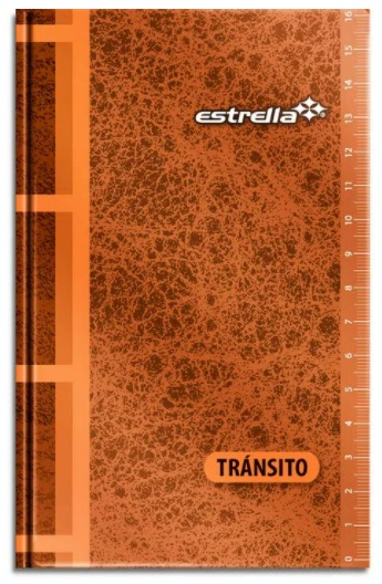 Libreta de Tránsito ESTRELLA 0635 96 Hojas Medidas 17.1 x 11.3 cm Papel Bond -