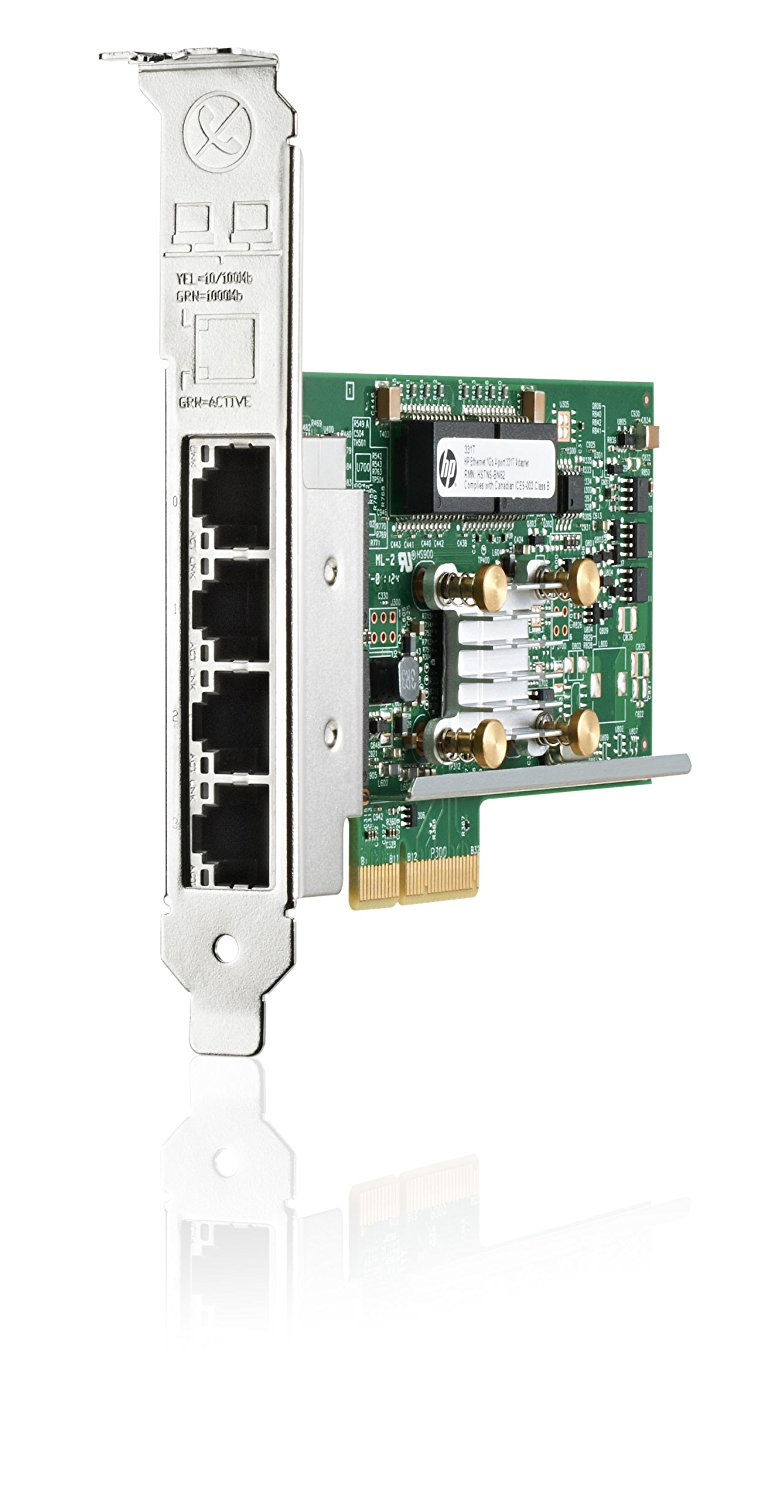 Tarjeta Ethernet Hewlett Packard Enterprise 647594-B21B - PCI-E, Ethernet, Macho/hembra, 1000 Mbps