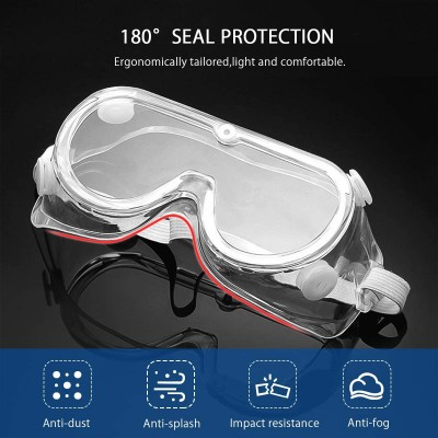 Goggles de protección - GKSA01-B, KSA, 4 válvulas de respiración, grado médico, elástico de sujeción y fijación de sellado para ojos, anti empañante