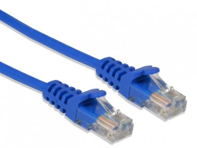 Cordón de Parcheo CAT6 7FT (23 AWG) - 2 Mts. (7ft) cableado estándar T-568B, AZUL