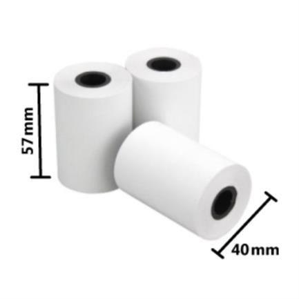 Rollo de Papel Nextep Térmico NE-528 57x40 mm c/10 piezas gramage 55 y  largo 14m+5  impresión color negro -