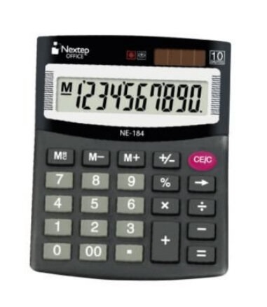 Calculadora Nextep NE- 184 10 Dígitos Semi Escritorio  Bateria / Solar -