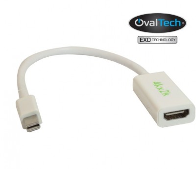 Adaptador Mini DisplayPort  a HDMI (2K / 4K) OVALTECH OVMDP-HDMI OVMDP-HDMI -