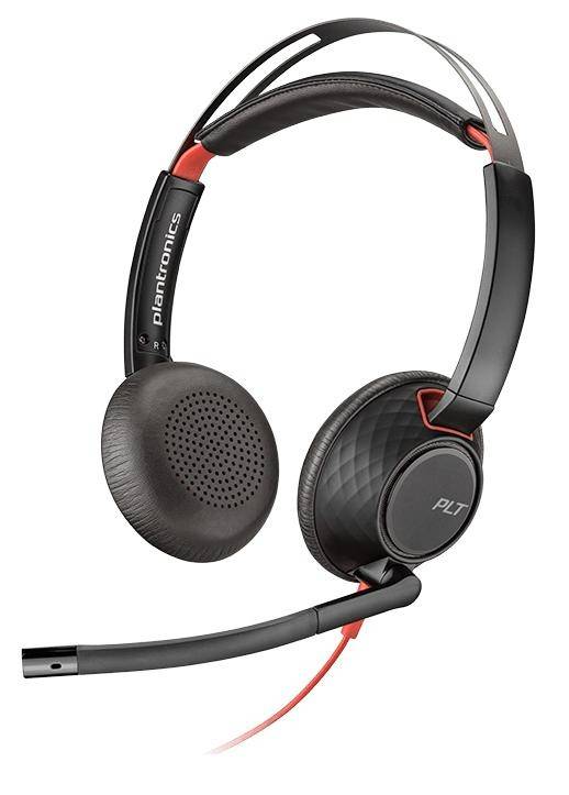 Audífonos Plantronics Poly Blackwire 5220 - USB-A/3.5mm, Negro, 100 - 8000 Hz, binaural