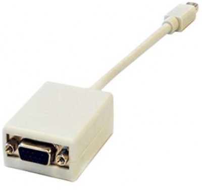 Convertidor Mini Displayport a VGA BROBOTIX 104574 - Color blanco, Mini DisplayPort, VGA, Macho/hembra