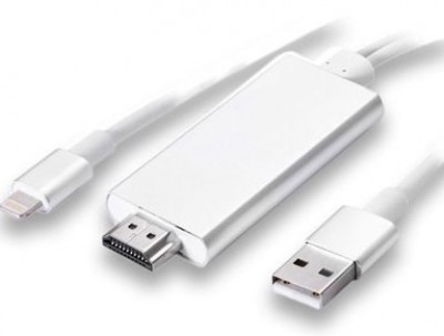 Convertidor Lightning a HDMI BROBOTIX 005560 - Color blanco, Lightning, HDMI