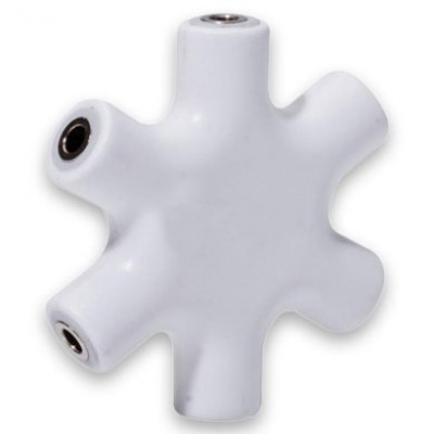 Adaptador con 6 puertos  BROBOTIX 330025 - Color blanco