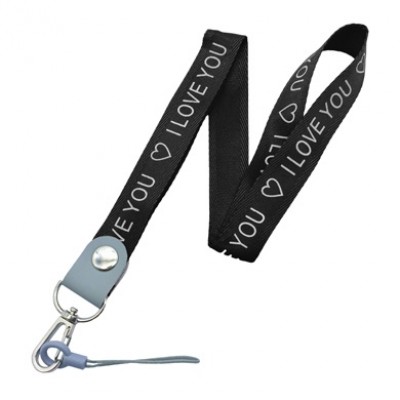 CORREA PARA MEMORIA USB BROBOTIX I LOVE U NEGRA - Negro