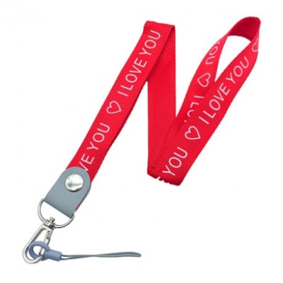 CORREA PARA MEMORIA USB BROBOTIX I LOVE U ROJA - Rojo