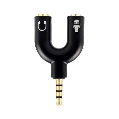 Adaptador Stereo 3.5 mm Macho a Dual 3.5 mm H BROBOTIX 181802-2 - Negro