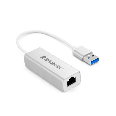 Convertidor USB V3.0 a RJ45 - Gigabit BROBOTIX 263458, Blanco