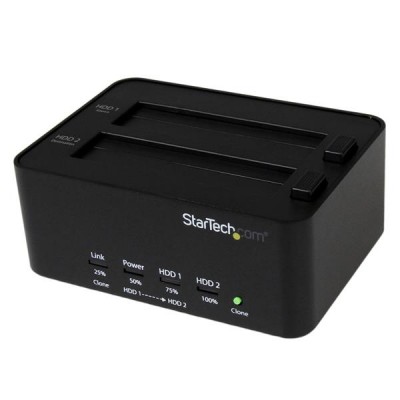 Clonador de disco duro StarTech.com SATDOCK2REU3 - 4 TB, Negro