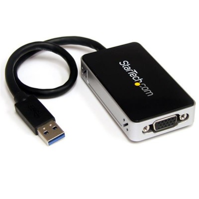 Adaptador USB 3.0 a VGA StarTech.com USB32VGAE - Negro, USB 3.0, VGA