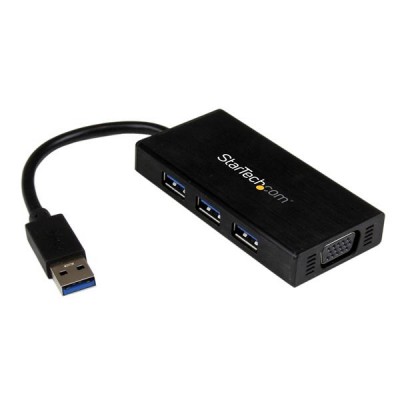 Adaptador de video externo StarTech.com USB32VGAEH3 - Negro, VGA