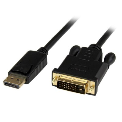 Cable adaptador convertidor DP a DVI StarTech.com DP2DVIMM3BS - 0, 91 m, DVI-D, DVI-D, Macho/Macho, Negro