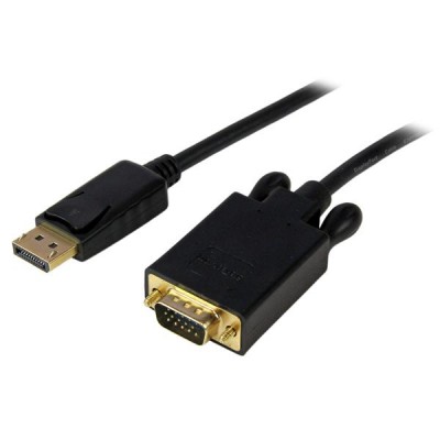 Cable de video DP a VGA StarTech.com - 3, 05 m, DisplayPort, VGA (D-Sub), Macho/hembra, Negro