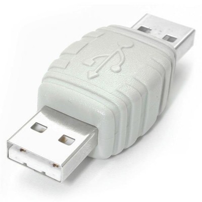 Adaptador USB StarTech.com - Macho/Macho, Color blanco