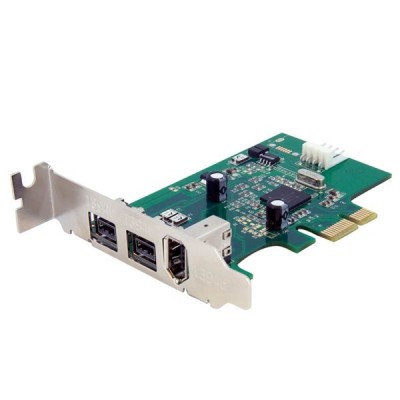 Adaptador Tarjeta FireWire PCI-Express Bajo P StarTech.com PEX1394B3LP - PCIe, 800 Mbit/s, Alámbrico