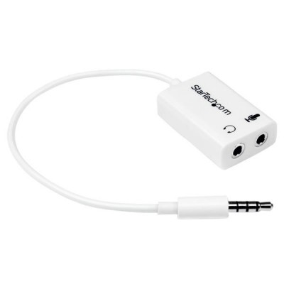 Adaptador de Diadema Mini Jack 3.5 mm StarTech.com MUYHSMFFADW - Color blanco