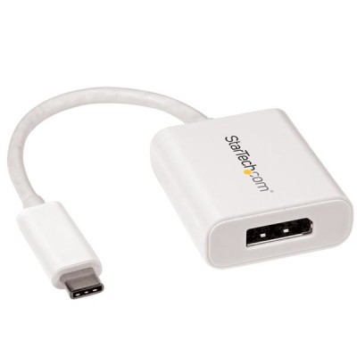 Adaptador de Video Externo USB C StarTech.com CDP2DPW - Color blanco, USB C