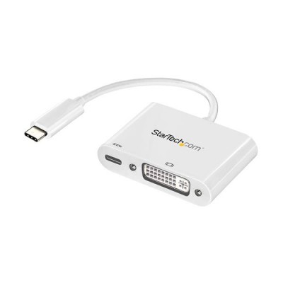 Adaptador de Video Externo USB C StarTech.com CDP2DVIUCPW - Color blanco, USB C