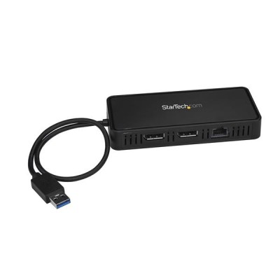 Mini Dock USB a DisplayPort Doble  StarTech.com USBA2DPGB - Negro, USB 3.0