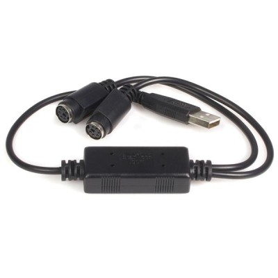 Adaptador convertidor Mini DIN a USB StarTech.com - USB A, Macho/hembra, Negro