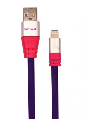 Cable para iPhone 5/6 GINGA GI16CAB02IP6-RM - Morado, Apple, 1 m, Cable cargador