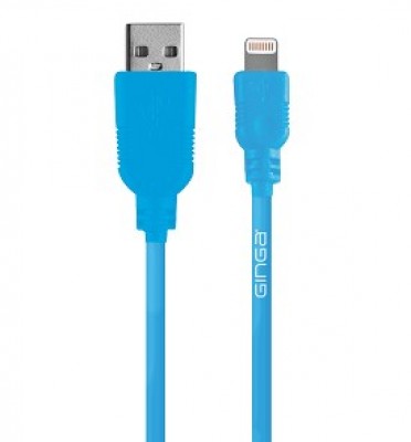 Cable iPhone GINGA GO17CAB02IPH-AG - Azul, Apple, 1 m, Cable cargador