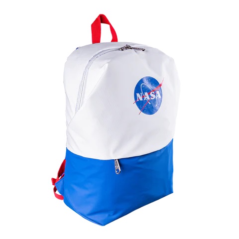 BACKPACK NASA NSB22320-1 marca TechZone Laptop Backpack 15.6 pulgadas en poliester - color azul con blanco y bolsas laterales