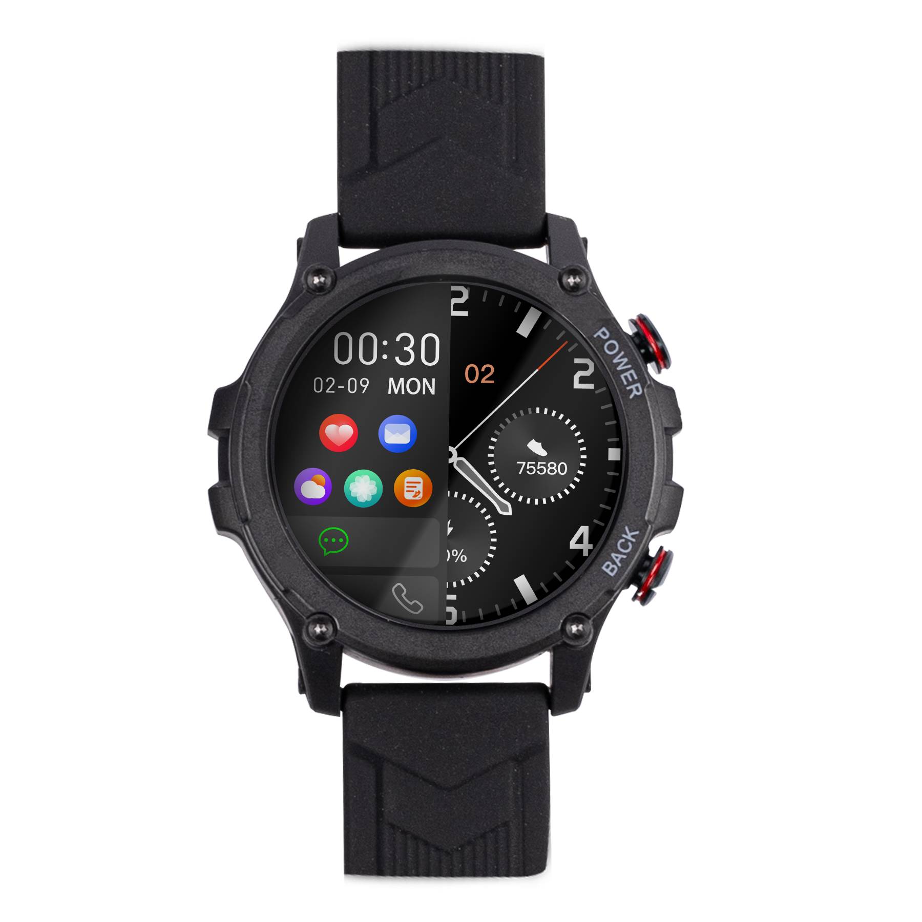 Smartwatch Deportivo TechZone contador de pasos - alerta de mensajes, modo deporte, 1 año de garantía.