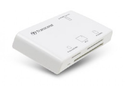 Lector de tarjetas TRANSCEND - USB 2.0, Color blanco