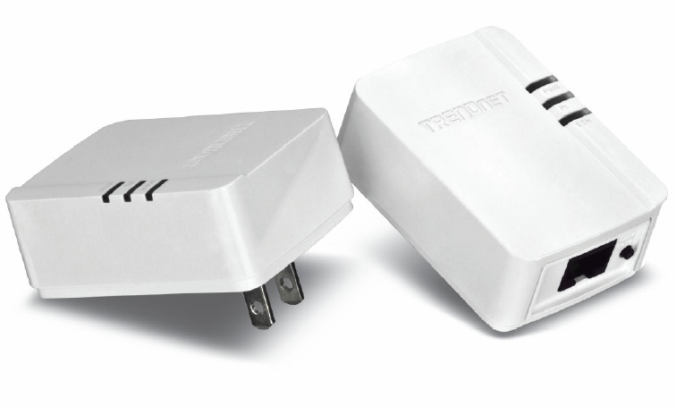 Adaptador powerline TRENDnet - Color blanco, 200 Mbit/s