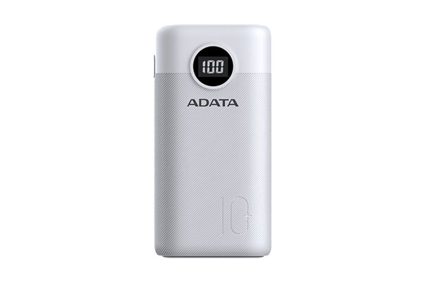 PowerBank ADATA AP10000QCD de 10 - 000 mAh.  AP10000QCD-DGT-CWH