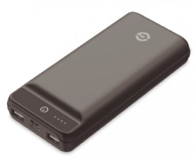 POWER BANK GETTTECH GCC-16506 COMET 20000MAH 2.4A EV MIC USB Y TIPO C / SV 2 USB. NEGRA -