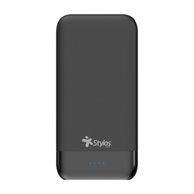Power Bank Stylos STAPWB1B - Negro, Universal, 10 000 mAh, 5 V