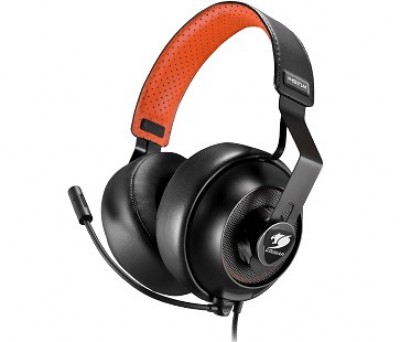 Diadema Gaming Cougar Phontum Stereo - Negro, Naranja, Alámbrico, USB