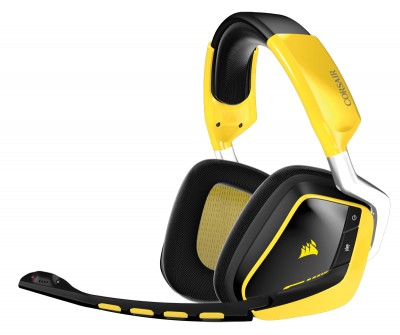 Diadema CORSAIR CA-9011135-NA - PC/Juegos, Negro, Amarillo, Inalámbrico, USB, 1, 5 m