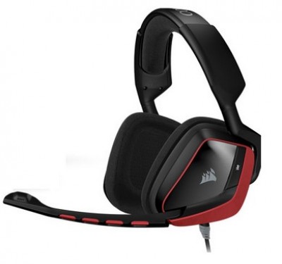 Diadema Gaming CORSAIR  VOID - PC/Juegos, Negro, Rojo, Alámbrico