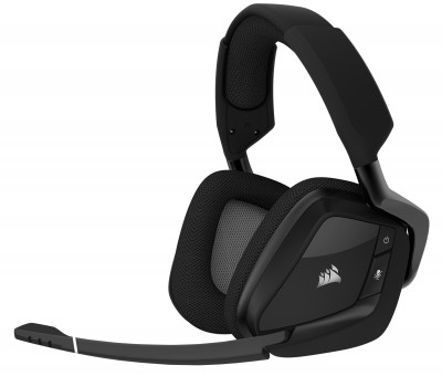 Auricular inalámbrico CORSAIR VOID PRO RGB Headphone 7.1 - PC/Juegos, Negro, Inalámbrico, 3.5 mm (1/8") + USB, 1, 8 m