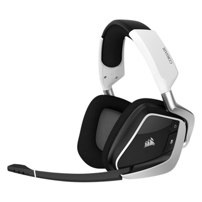 Auricular inalámbrico CORSAIR VOID PRO RGB Headphone 7.1 - PC/Juegos, Blanco/Negro, Inalámbrico, 3.5 mm (1/8") + USB, 1, 8 m